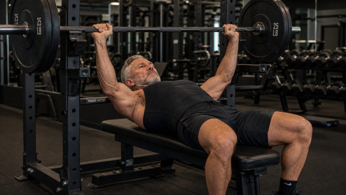 Power Factor Bench Press After 40: Build Chest Strength Safely