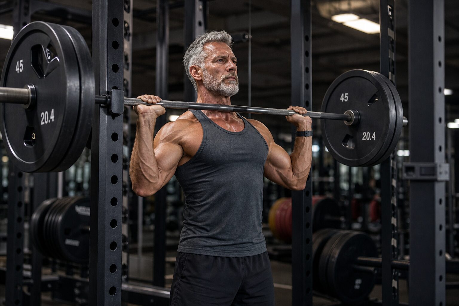 Standing Barbell Shoulder Press After 40